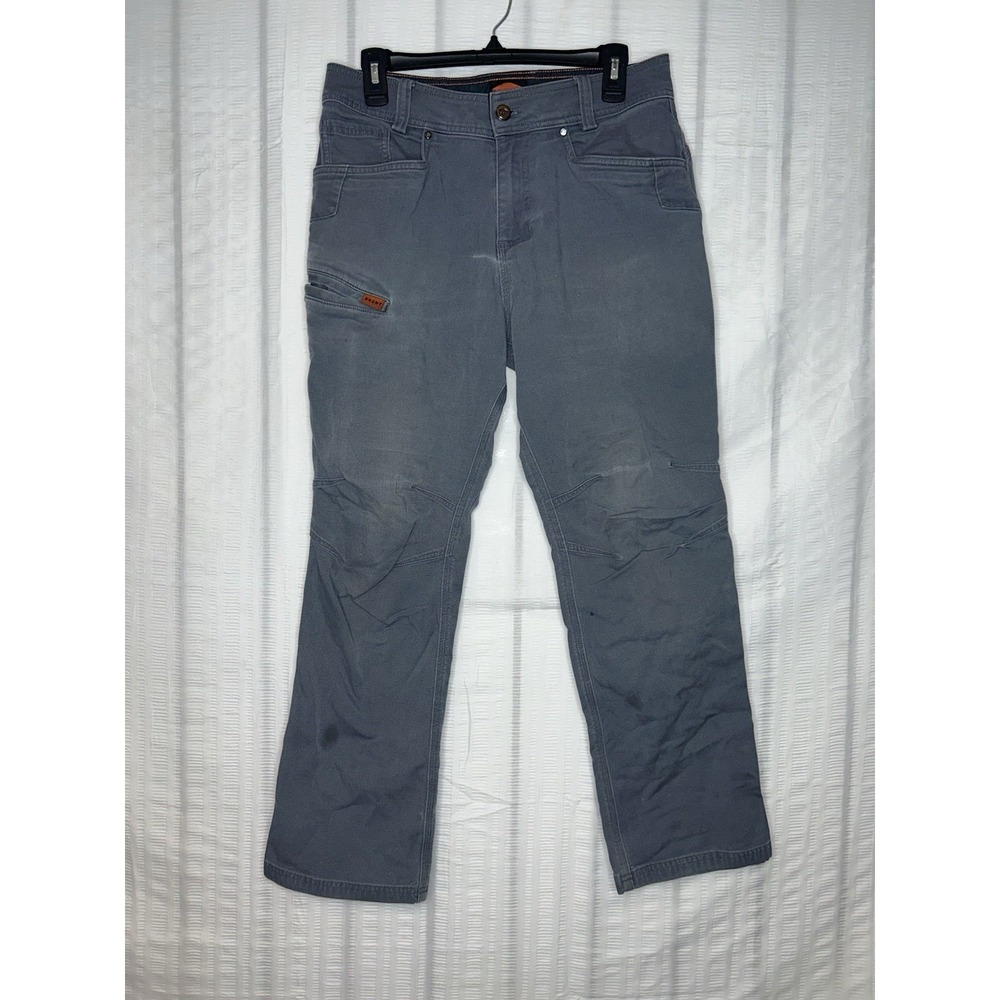 Brunt The Torra Work Pant Men's 30x30 Gray Canvas Articulated Knee Stretch Perfo